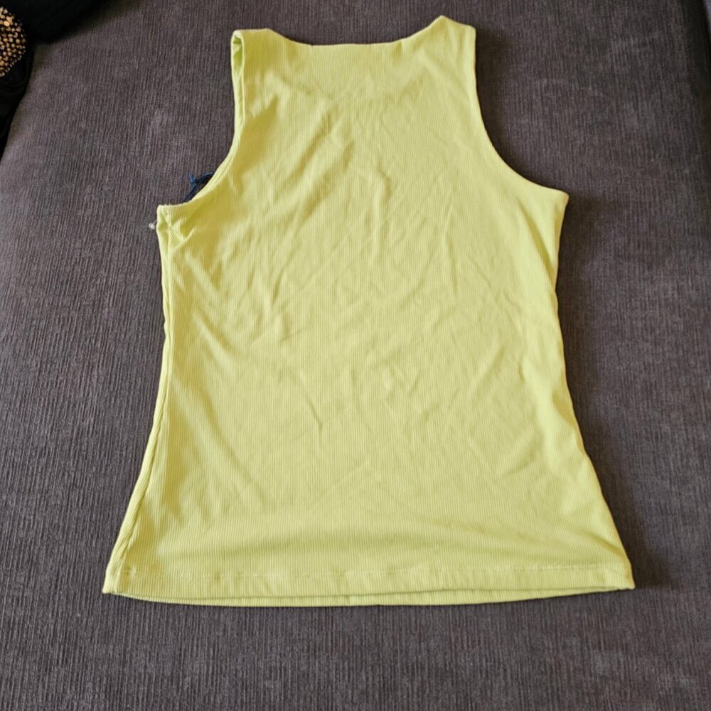 Tahari Modern Essentials Tank Top Women's Yellow Sleeveless Pullover Size Small - Picture 5 of 11